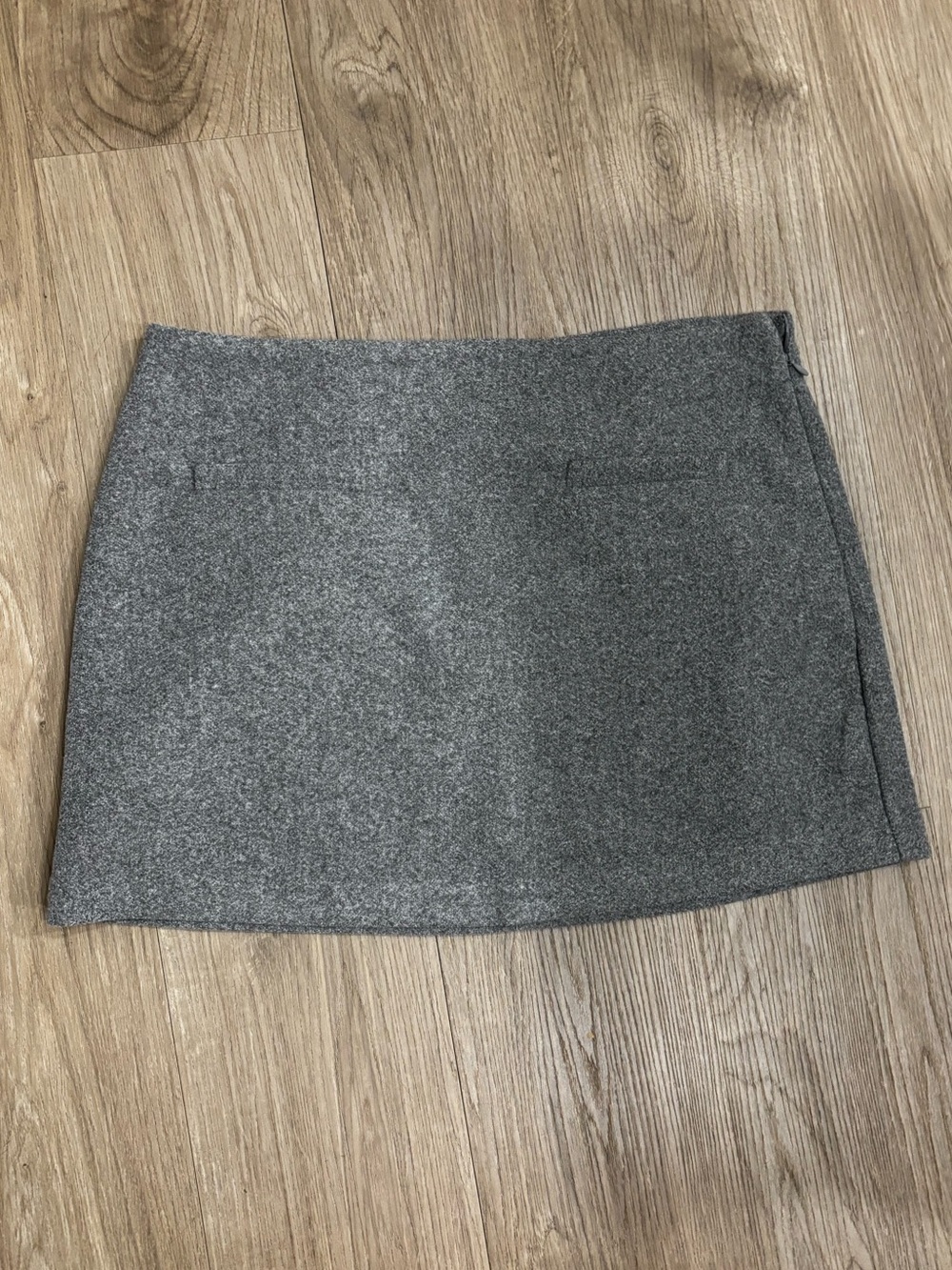 a new day Gray Wool Mini Skirt - Sleek Straight Cut Size 12